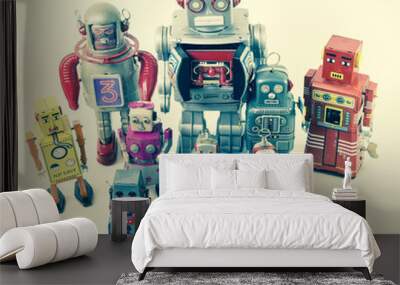 Robot family Wall mural