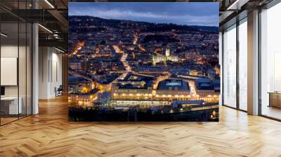 UK, England, Bath, city panorama Wall mural