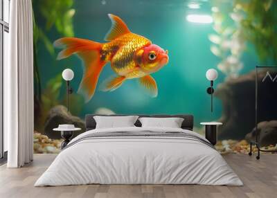 Goldfish in Aquarium Wall mural