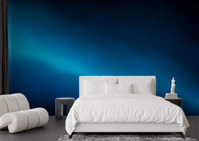 Futuristic black and blue gradient with a minimalistic aesthetic  Wall mural