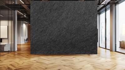 Black felt abstract background texture. Surface of fabric texture in dark color for copy space.  Wall mural