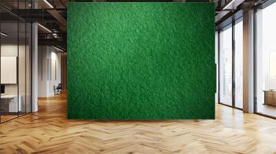 Poker table felt background in dark green color with shade vignette. Wall mural