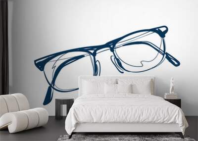 glasses line vector clip art isolated cosmetics Wall mural