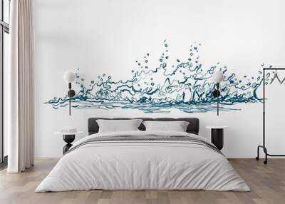 splash vector isolated line water drop Wall mural