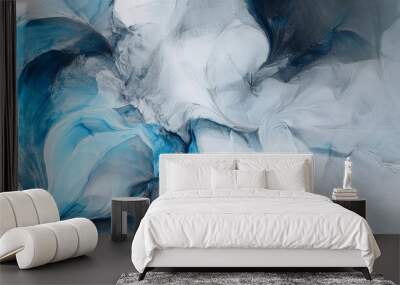 abstract grunge texture grey blue and white color background fractal artwork for creative graphic design Wall mural