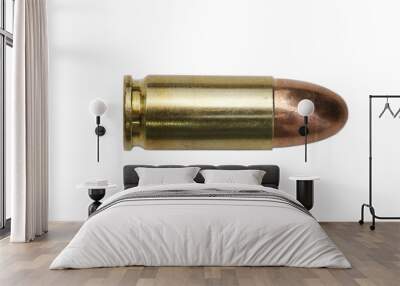 9mm bullet on white background Wall mural