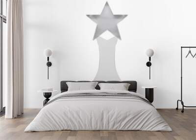 Isolated star award on white background Wall mural