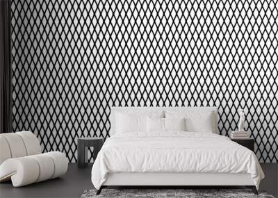 Silhouette Steel Chain link Fence Pattern Wall mural