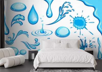 water drop vector set Wall mural