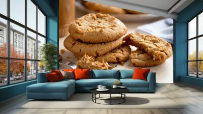 Peanut Butter Cookies on a Table Wall mural