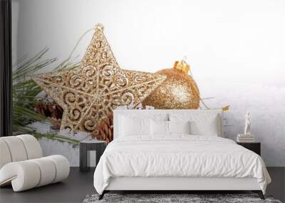 Shiny Gold Star Wall mural