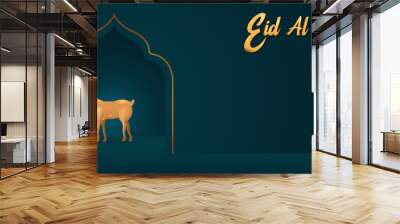 Eid Al Adha Mubarak the celebration of Muslim community festival background design.Vector Illustration Wall mural