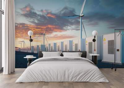 Advanced battery technology for renewable energy storage  Wall mural