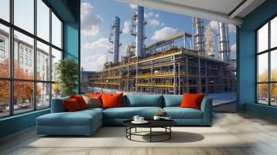 Innovative oil processing technology in a state-of-the-art refinery Wall mural