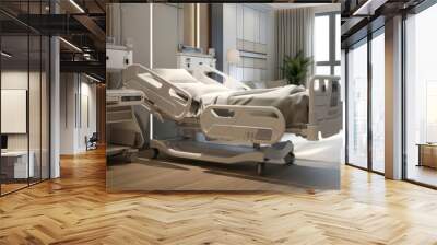 Smart hospital beds adjusting for patient comfort Wall mural