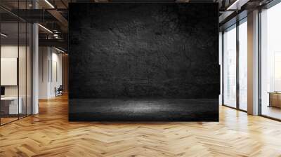 abstract cement dark and gray wall .studio room gradient for background or web and present product. Wall mural