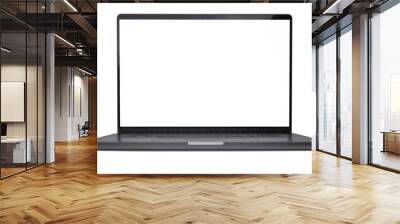 Laptop or notebook blank screen  isolated with clipping path on white background. Wall mural