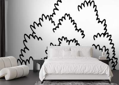 hand drawn bush illustration. Wall mural