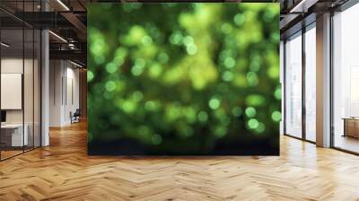 Abstract green natural bokeh background Wall mural