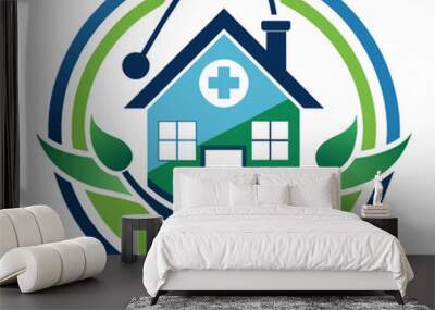 Hospital logo design Wall mural