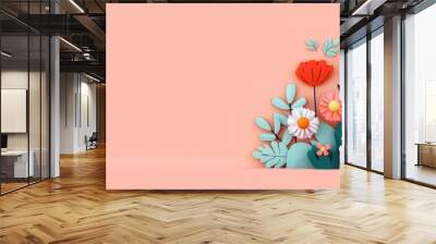 Allergic reaction, hives on skin, flat design illustration Wall mural