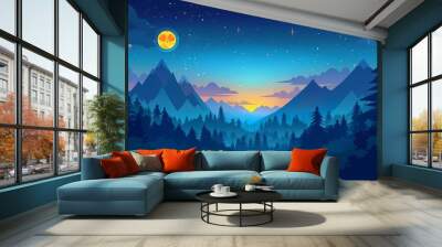 Camping, Spending a night or two under the stars Wall mural