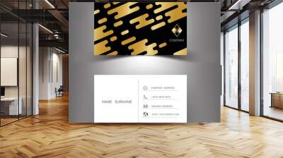 Gold business card template design.  Wall mural