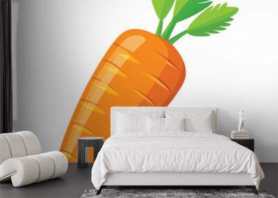 Carrot vector illustration on a white background Wall mural