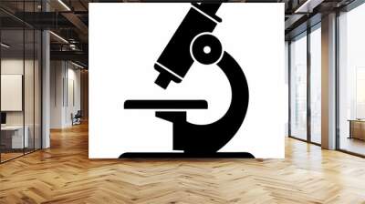 Health & Medical Concept  Microscope vector silhouette  Wall mural