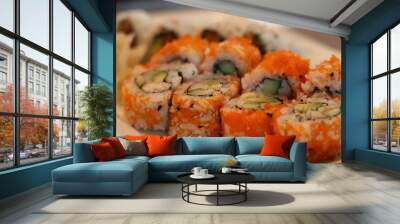 sushi plate 2 Wall mural