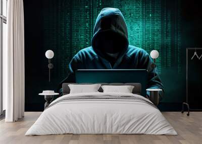 Cybersecurity cybercrime on internet scam for network business. Hacker scam Wall mural