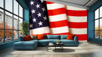 American flag - a symbol of freedom and independence Wall mural