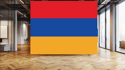 flag of armenia. the armenian flag is a red-blue-orange tricolor. state symbol of the republic of ar Wall mural