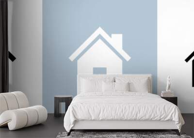 House icons set. House symbol. Home page icon. Isolated raster illustration on white background. Wall mural