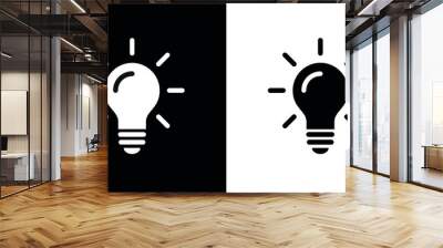 light bulb icon. energy and thinking symbol. creative idea and inspiration concept. isolated vector  Wall mural