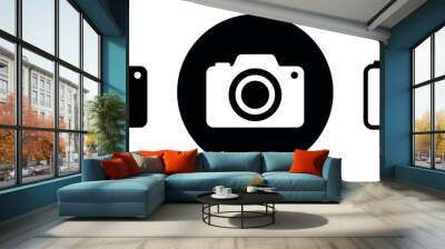 photo camera icons set. photography symbol. photographing sign. isolated vector illustration on whit Wall mural