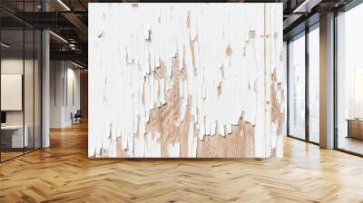 old white wood wall background. Wall mural