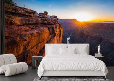 scenic view of Toroweap overlook at sunrise  in north rim, grand canyon national park,Arizona,usa. Wall mural