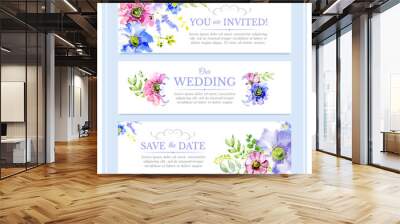 Floral wedding banner collection Wall mural