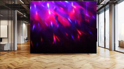 abstract lights nightclub dance party  background in purple violet and red hologram prism  Wall mural