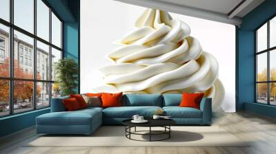 Delicious swirl of whipped cream forming a perfect topping Wall mural