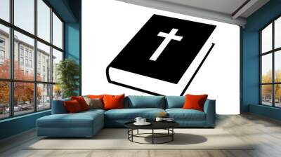 Bible book icon. Vector illustration. Christian church book Wall mural