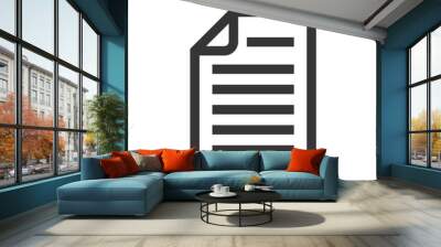 Document icon - vector icon. Wall mural