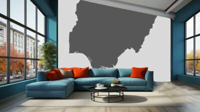 Gray Nigeria map - vector illustration Wall mural