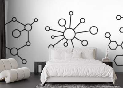 Molecule model or structure of the substance. Wall mural