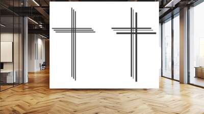 Set of Christian Cross vector icons. Wall mural