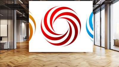 Set of spiral icons. Vector illustration Wall mural