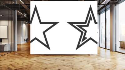 star vector icons. set of star symbols isolated. Wall mural