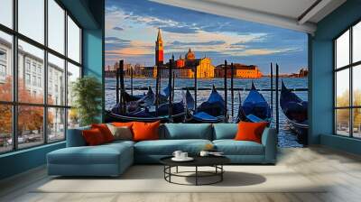 Venice at sunset Wall mural