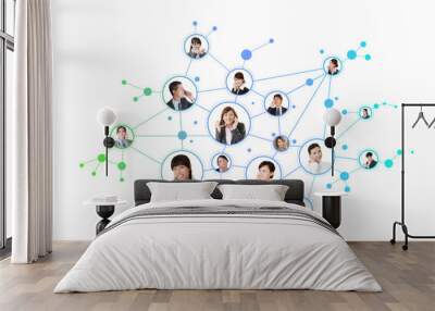 Business network Wall mural